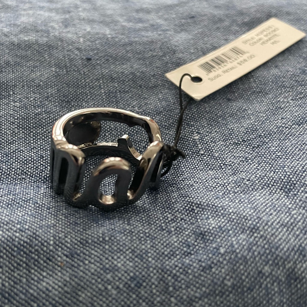 Marc Jacobs Script Ring Size ML Nwt 19$